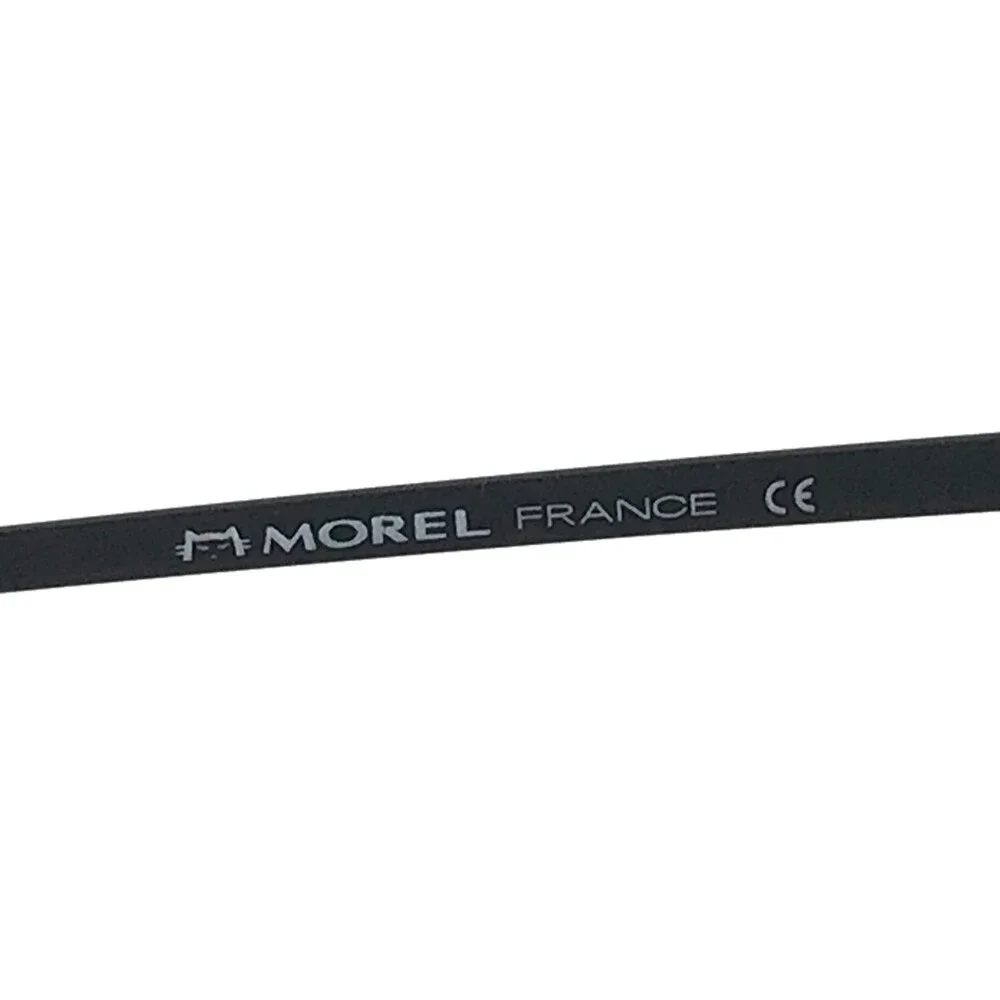 Morel Lightec Eyeglasses Frame 30168L NG07 Black Silver Round Full Rim 50-20-145